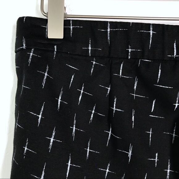 J. Jill Black White T Cross Ankle Pants Petite 4P - Picture 4 of 7